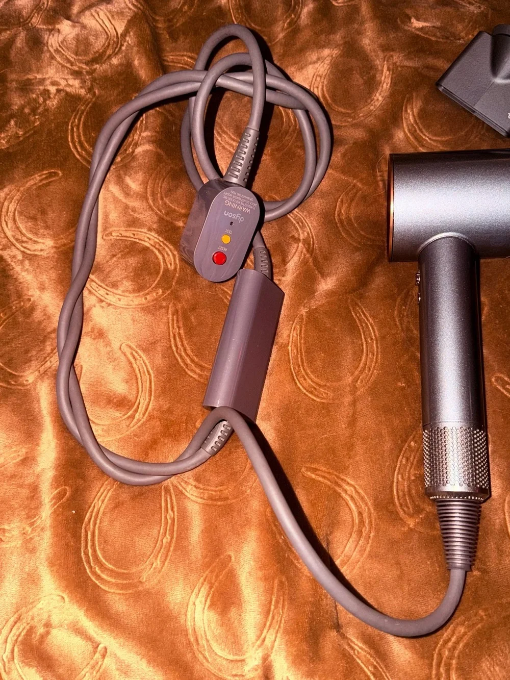 Dyson Supersonic Hair Dryer in Iron/Silver with Attachments